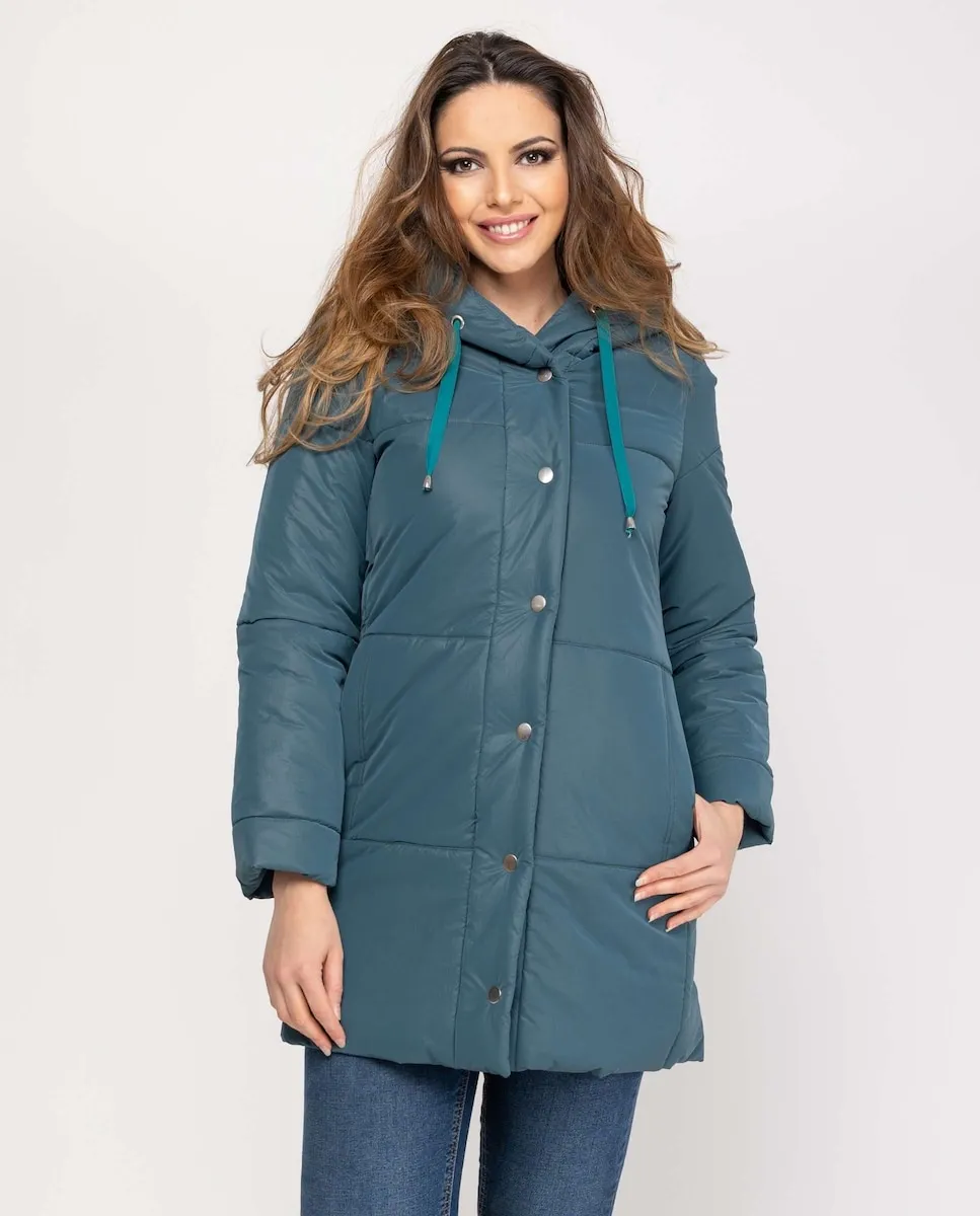 

Женская парка с капюшоном и карманами Fsh, синий