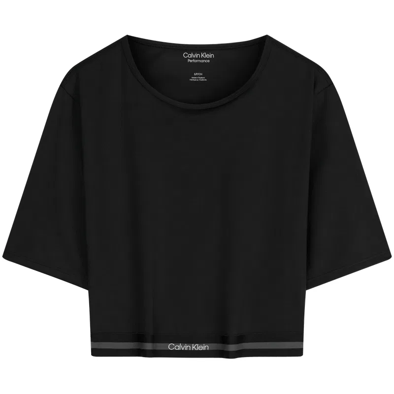 Кроп-футболка Calvin Klein, UB1-Space Black — фото 3