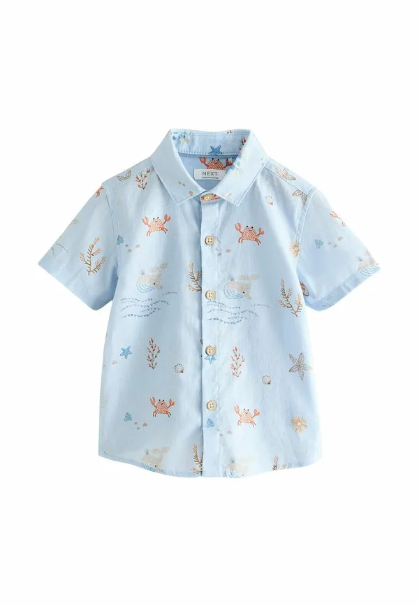 Рубашка с коротким рукавом стандартного кроя Next, Light Blue Sea All Over Print