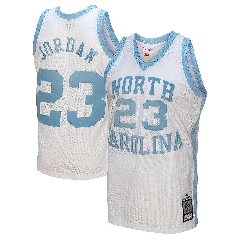 

Мужская белая футболка Mitchell & Ness Michael Jordan Tar Heels North Carolina Tar Heels 1983/84, подлинная футболка игрока пенсионера, цвет Unc White