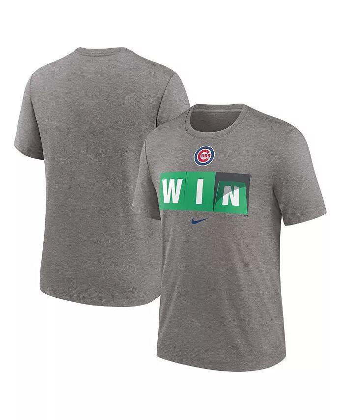 

Мужская серая футболка Chicago Cubs Win Scoreboard Hometown Tri-Blend Nike