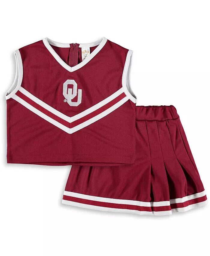 Комплект из двух предметов для поддержки Big Girls Crimson Oklahoma Earlys Little King Apparel, красный — фото 3