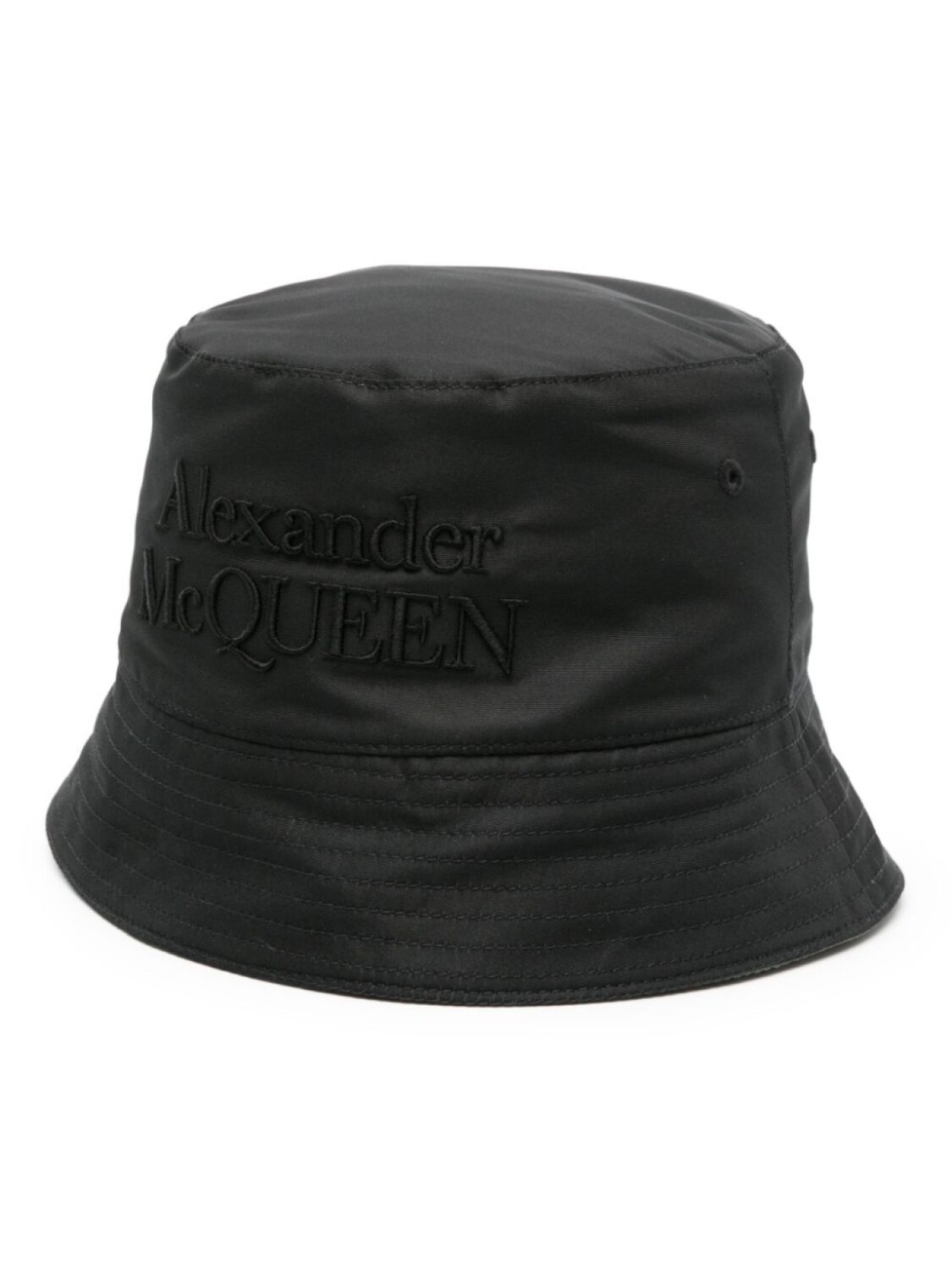 

Alexander McQueen двусторонняя панама с вышитым логотипом, черный