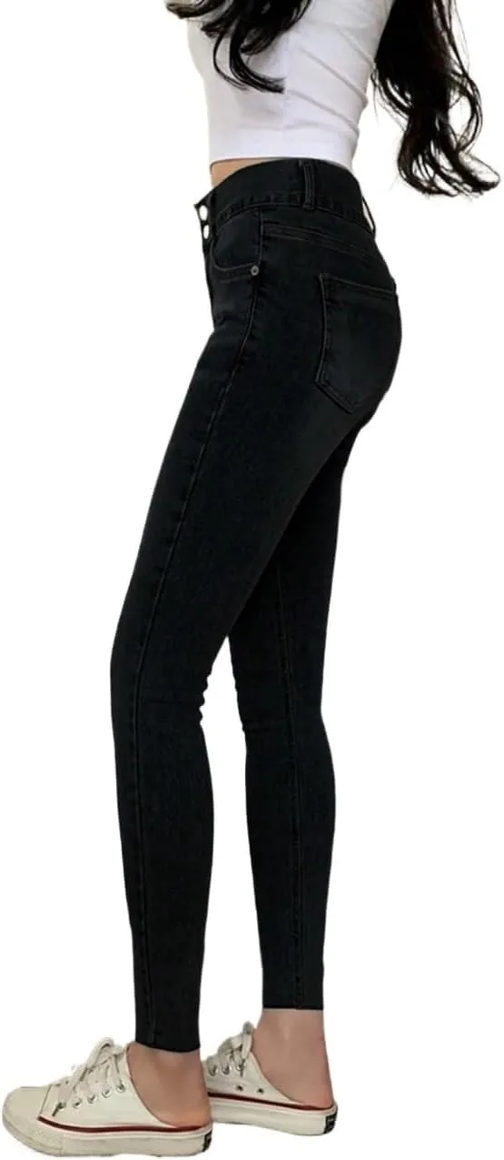 Generic Женские черные джинсы Casual Denim — фото 3