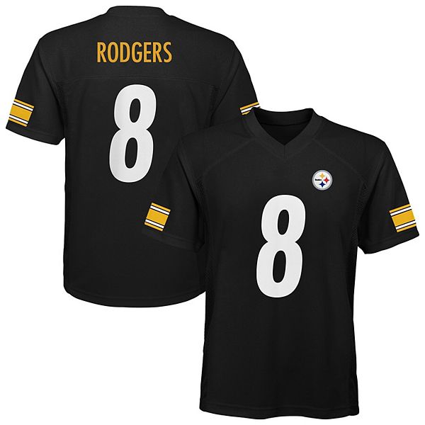 Молодежная реплика игровой футболки аарон роджерс black pittsburgh steelers Outerstuff — фото 2