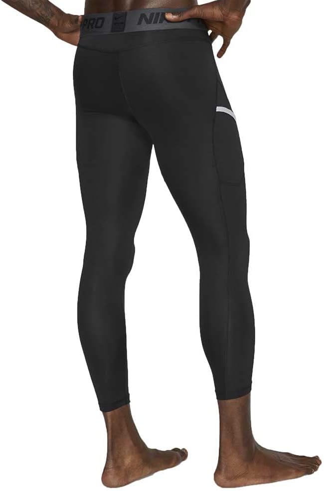 Мужские леггинсы NIKE M Np Dry Tight 3qt Bball, Black/White — фото 2