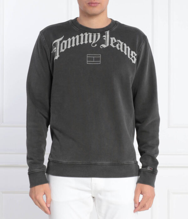 

Свитшот мужской Tommy Jeans TJM Grunge Arch с принтом, черный