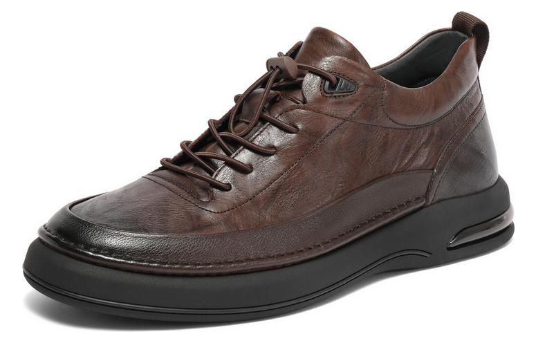 Мужские повседневные кроссовки Мужские низкие Black/Brown BELLE, Коричневые с флисовой подкладкой — фото 3