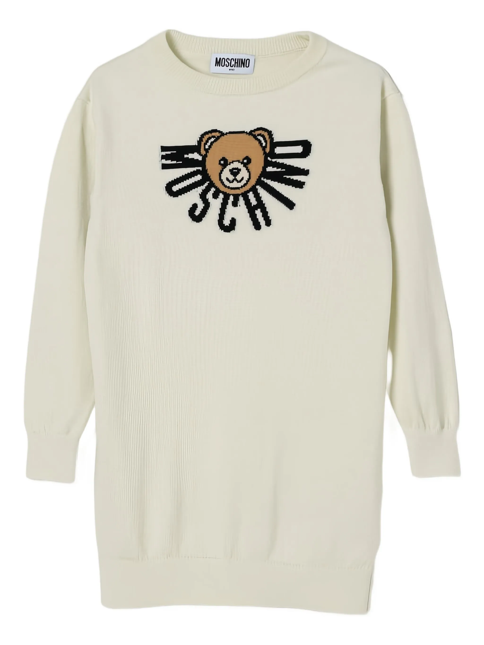 

Трикотажное платье Teddy Bear Moschino Kids, бежевый