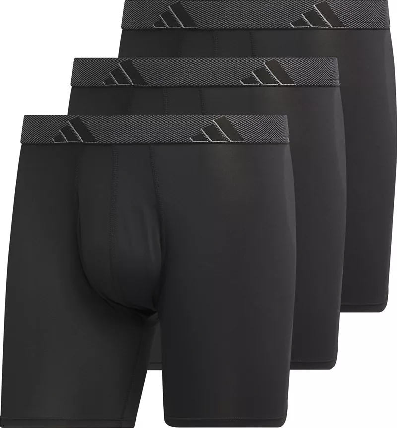 

Мужские боксеры из микрофибры Adidas — 3 шт, цвет Black/Onix Grey/Black
