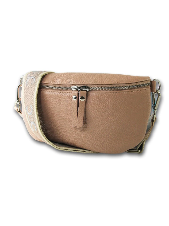 

Кожаная поясная сумка Toscanto, розовая, разноцветная, примерно 25 см