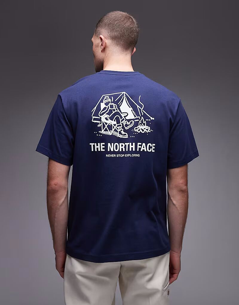 

Футболка свободного кроя с принтом на спине Campfire темно-синего цвета The North Face
