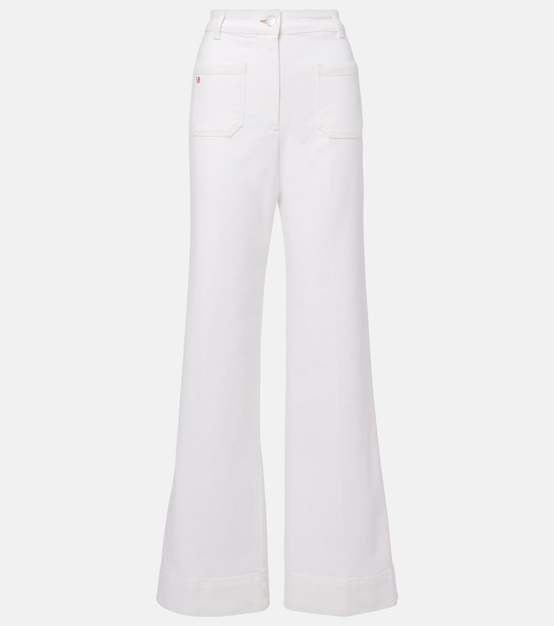 

Джинсы Alina с высокой посадкой и широкими штанинами Victoria Beckham, Washed White