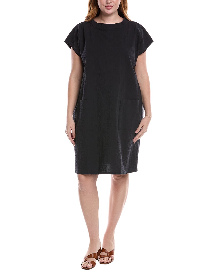 

Платье-футляр EILEEN FISHER с воротником-стойкой, синий