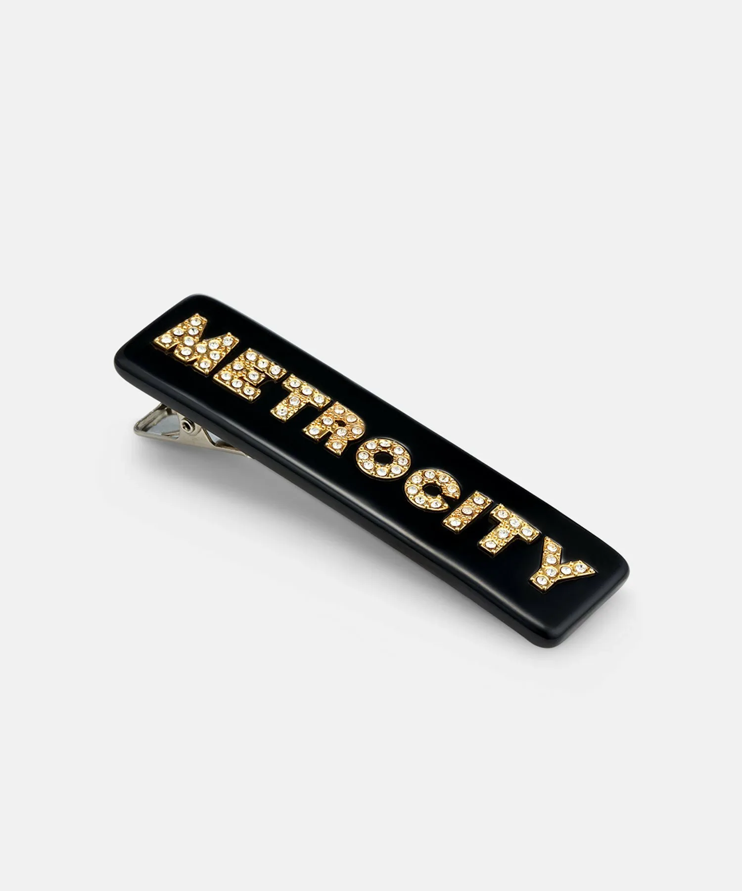 M Базовая заколка для волос «Клевер» черного цвета Metrocity, Dark Black — фото 2