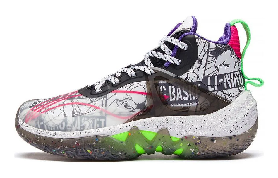 YOUNG Li-Ning YOUNG Avant Garde IT Team детские баскетбольные кроссовки низкие с амортизацией и поддержкой стандарт белый черный