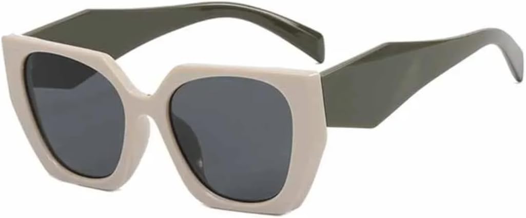 

Солнцезащитные очки с защитой от УФ-излучения UV400 | Оранжевая панк-оправа большого размера | Линзы конфетных цветов для занятий спортом на открытом воздухе и вождения DSVIGF, Green Beige Gray