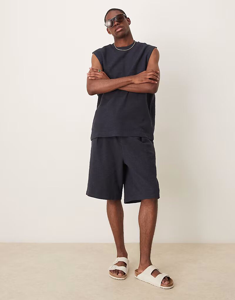 

Свободные шорты-бермуды ASOS DESIGN темно-синего цвета