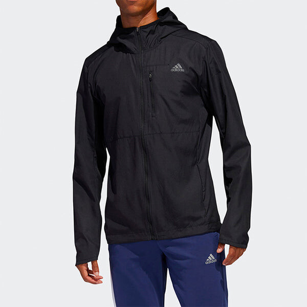 Куртка adidas OWN THE RUN JKT Running Sports Jacket Coat Male Black, черный — фото 3