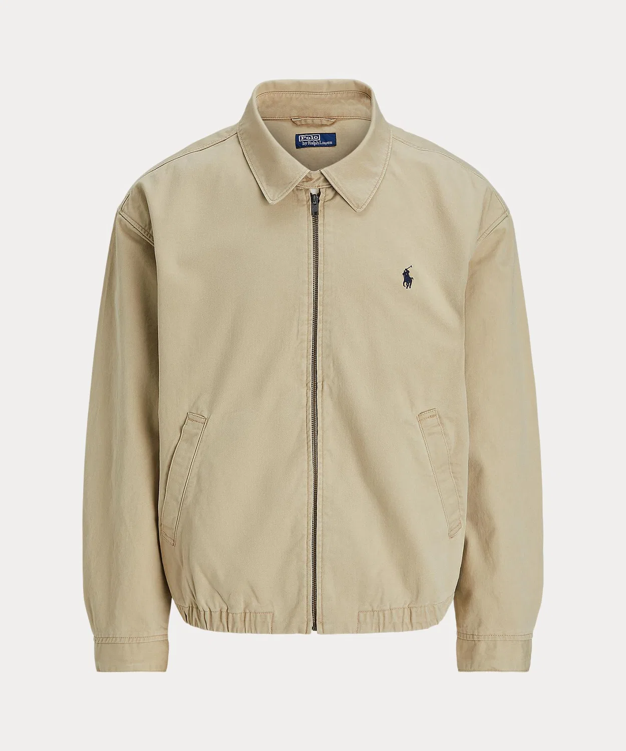 Куртка большая Polo Ralph Lauren из хлопкового твила, оверсайз, коричневая — фото 2