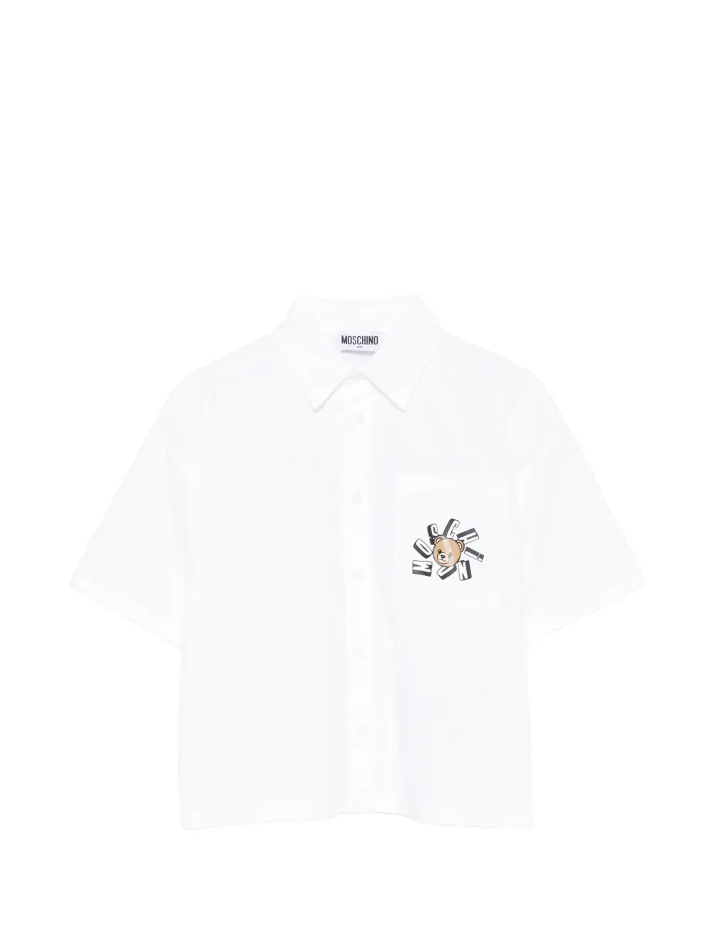 Рубашка с графичным принтом Moschino Kids, белый