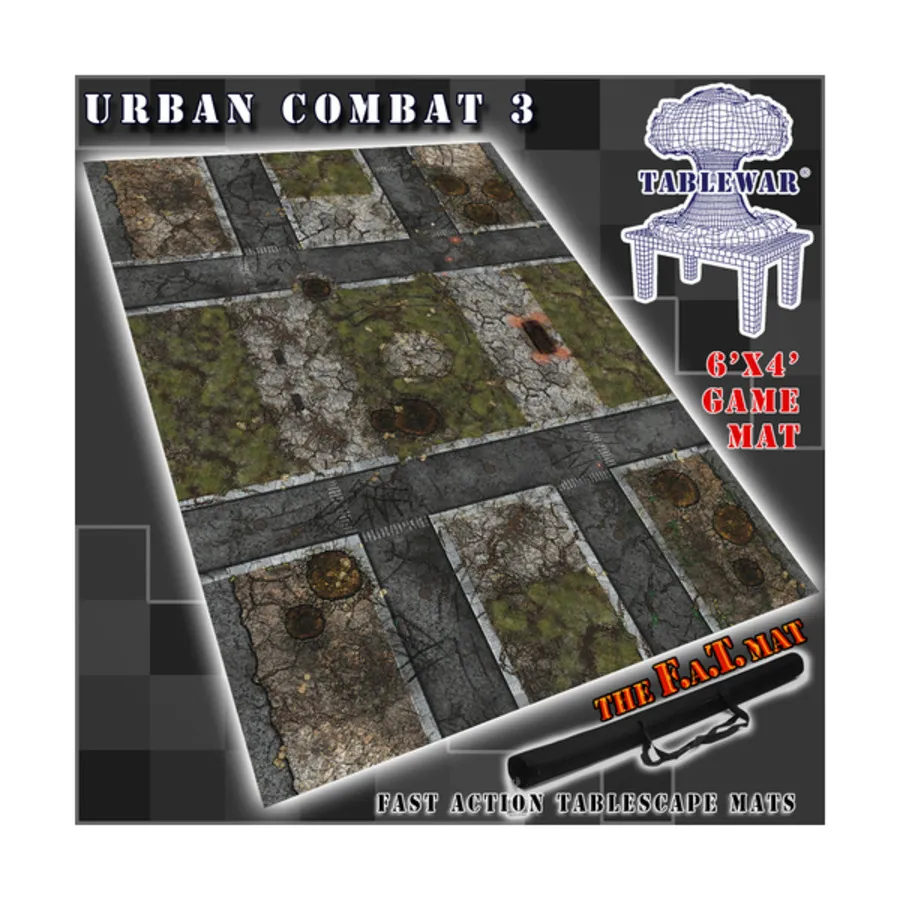 

6 футов x 4 дюйма — Городской бой № 3, F.A.T. Mats - 6' x 4' (Tablewar)