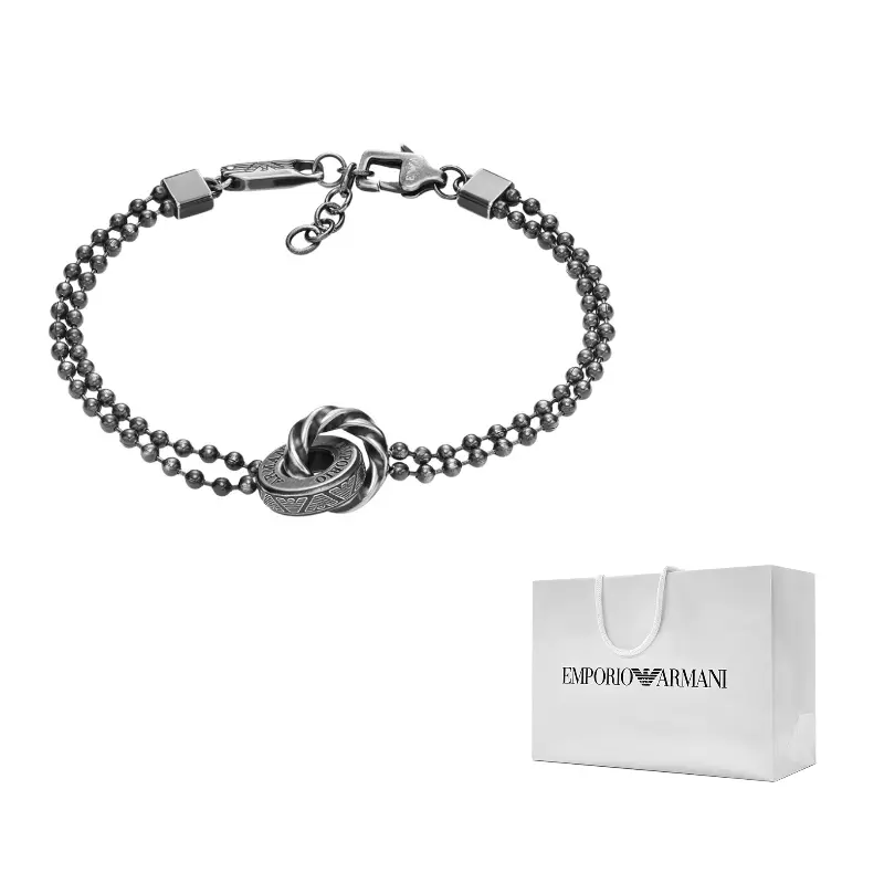

EMPORIO ARMANI Ограниченная серия Танабата Браслет из нержавеющей стали мужской серебряный