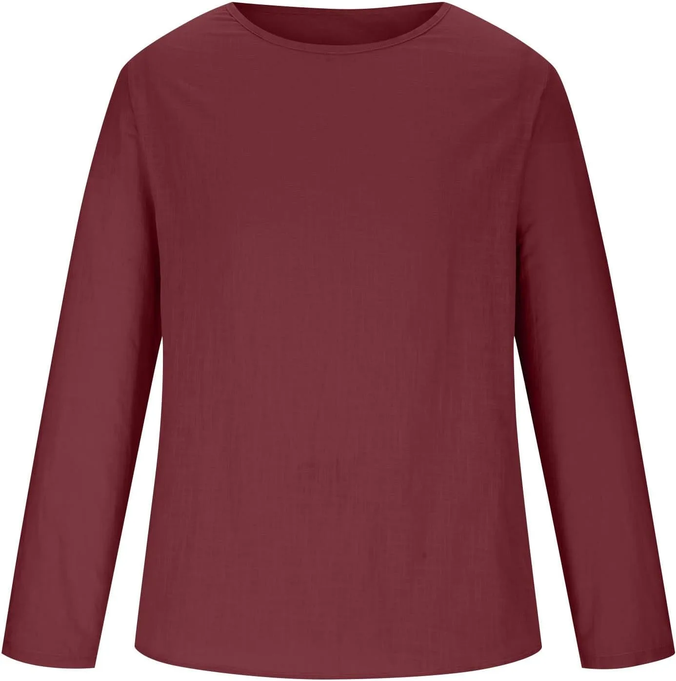 Мужская футболка с длинным рукавом и круглым вырезом, Casual, свободный крой — фото 4