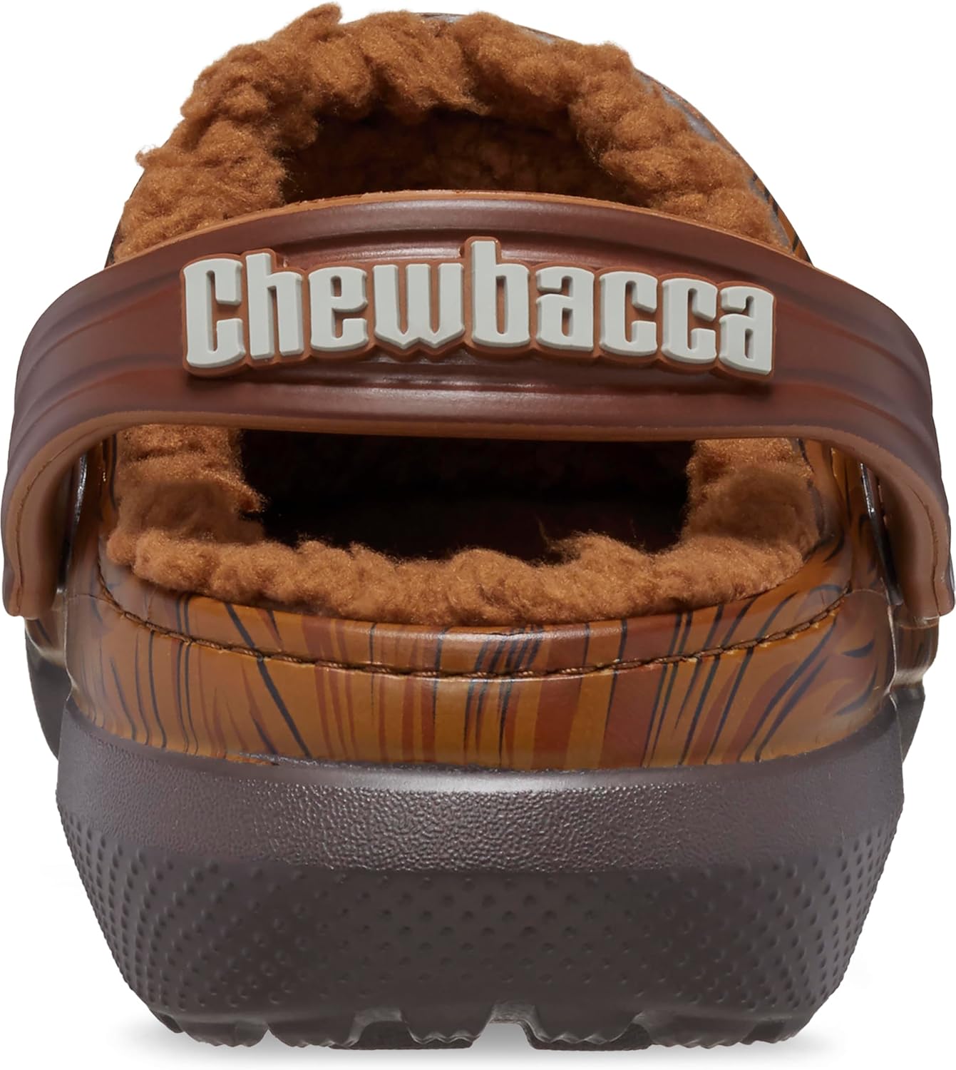 Сабо унисекс для детей Star Wars Чубакка классические с подкладкой Crocs, эспрессо — фото 2