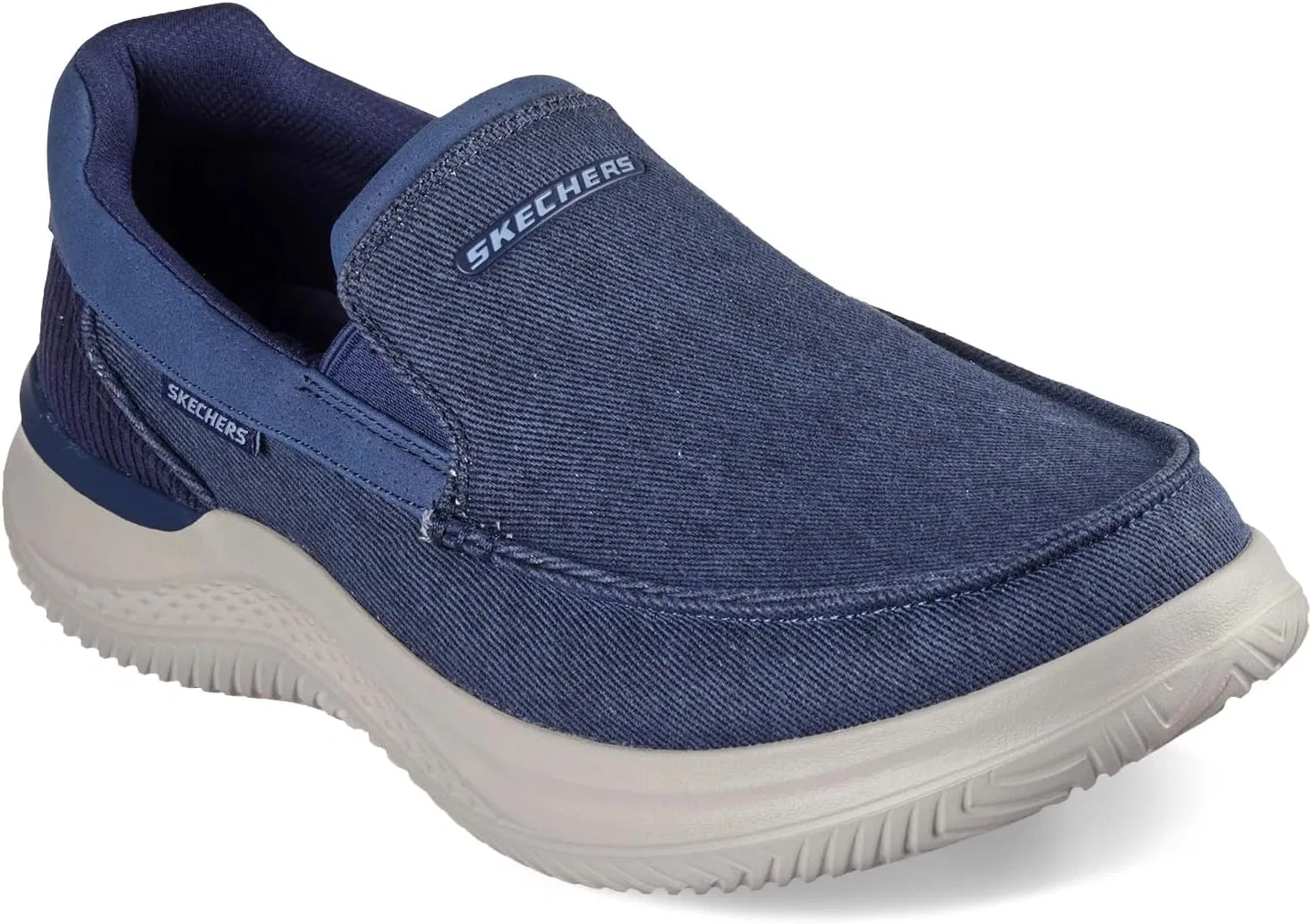 Мужские слипоны Skechers Hasting Fielden, Navy Canvas — фото 2