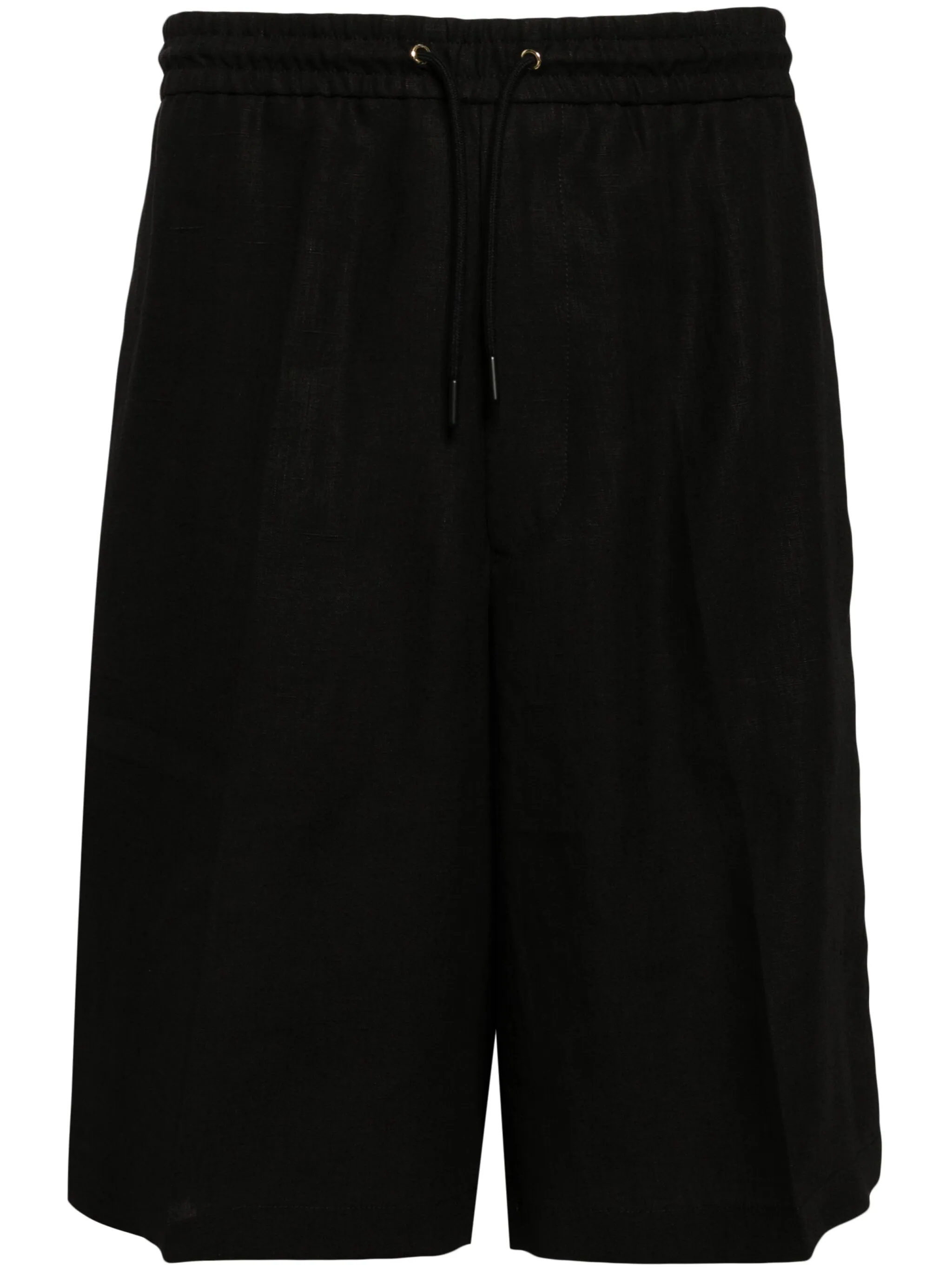 

Льняные шорты с кулиской Paul Smith, черный