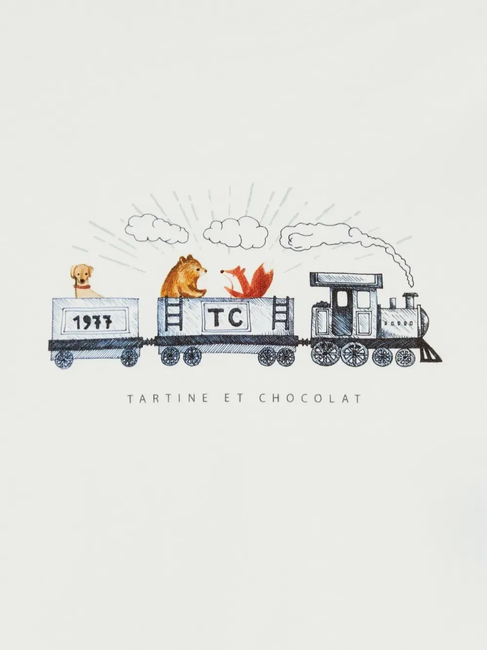 Футболка с длинными рукавами и принтом Tartine Et Chocolat, белый — фото 3