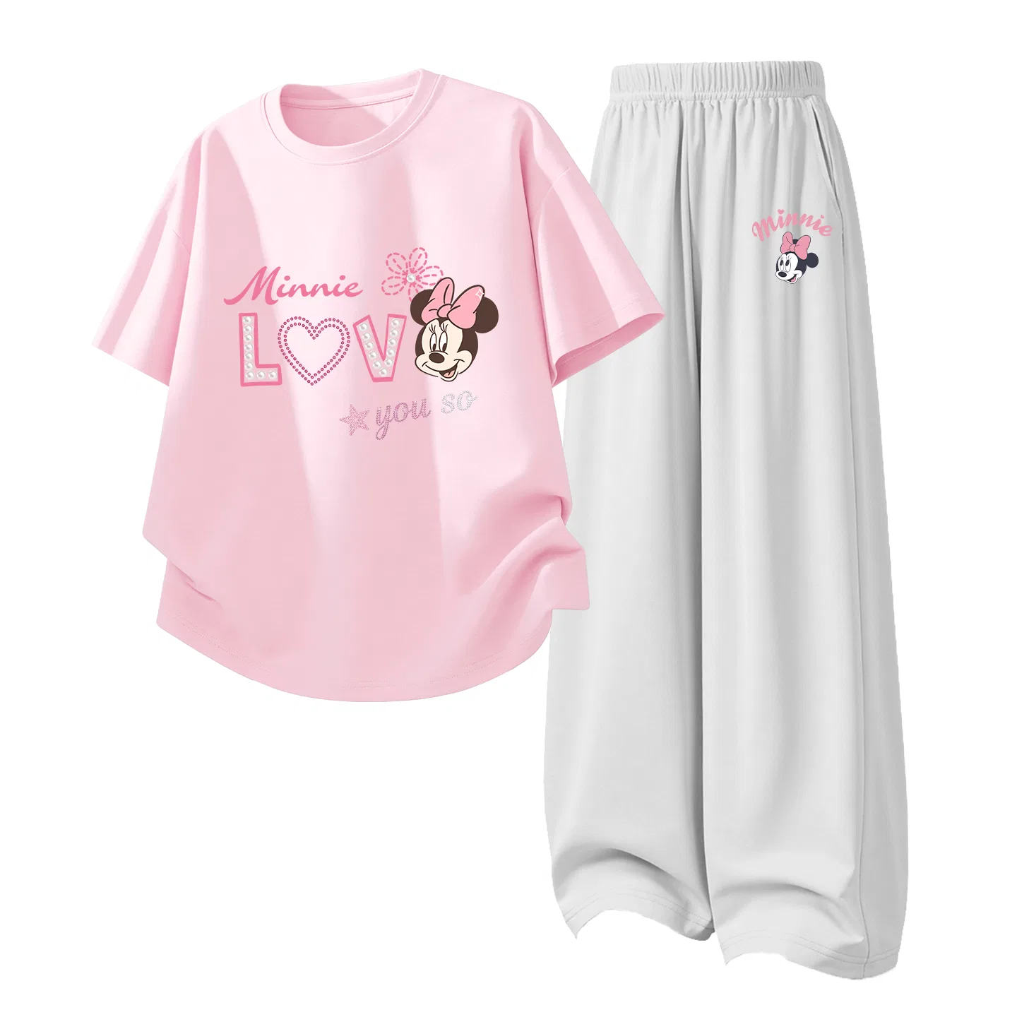 Детский спортивный костюм Disney Casual Sportswear 2 Piece Set, темно-белый и темно-синий — фото 3
