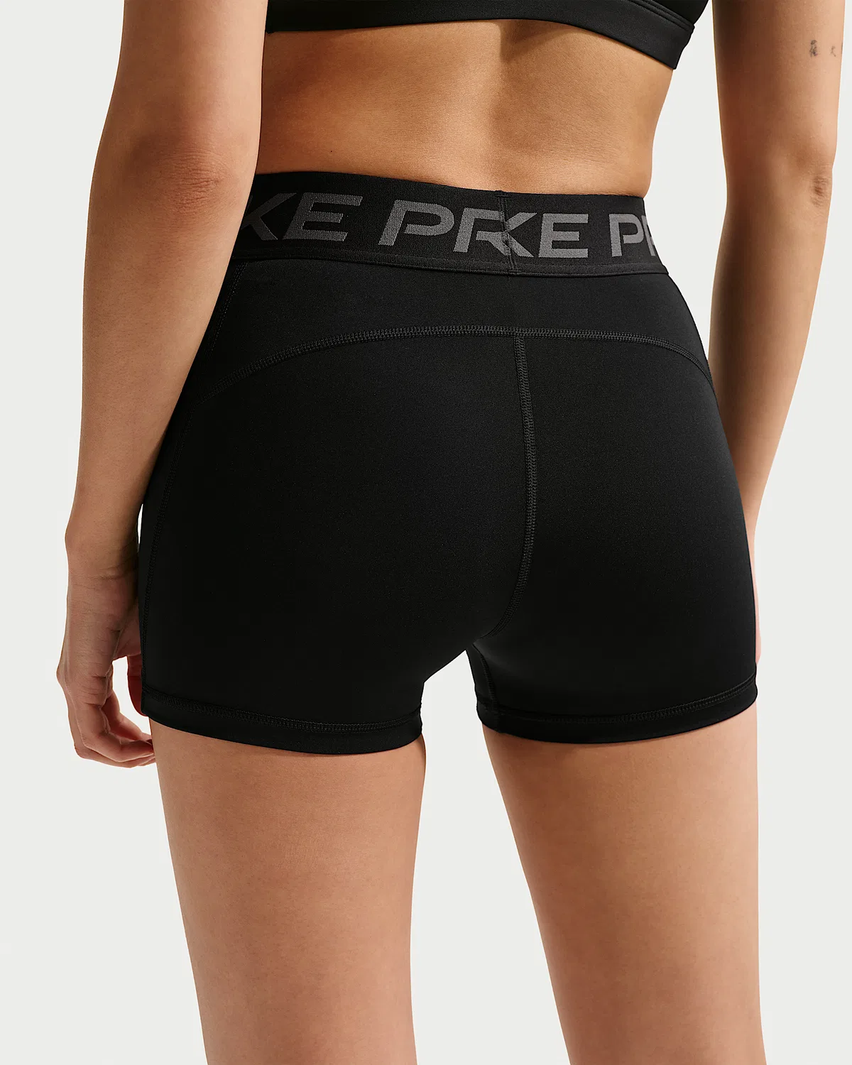 Женские велосипедки Nike Pro со средней посадкой, 3", Black/Black/Iron Grey — фото 3