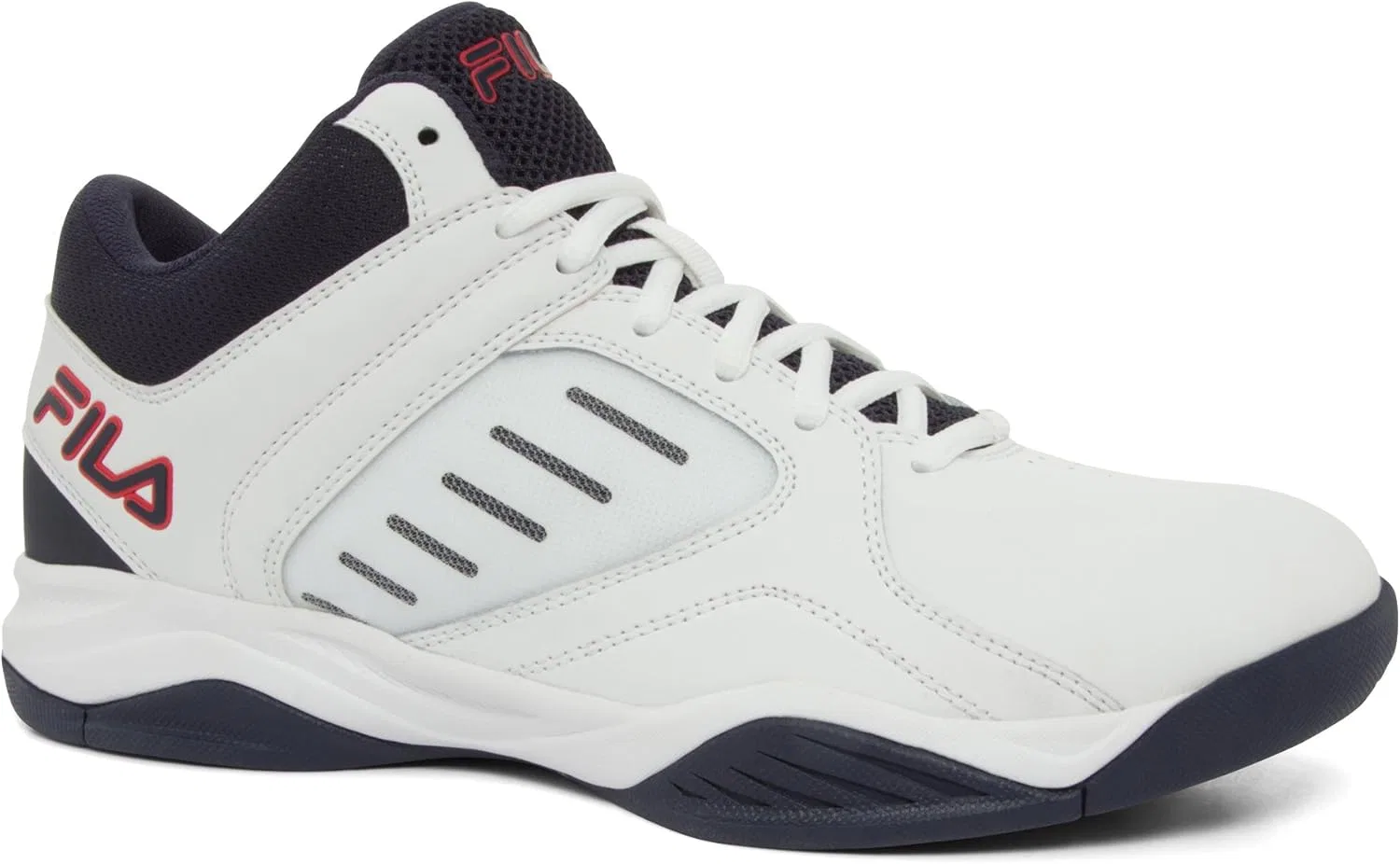 Мужские баскетбольные кроссовки FILA Bench, White Navy Red — фото 2