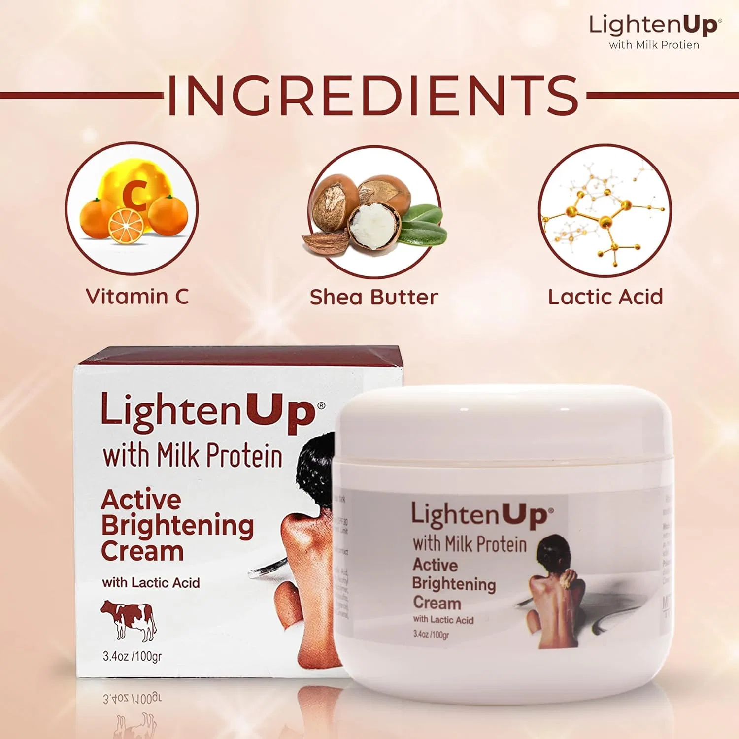 Крем для лица Omic Lighten-Up — С молочной кислотой LightenUp для осветления кожи, 100 мл — фото 2
