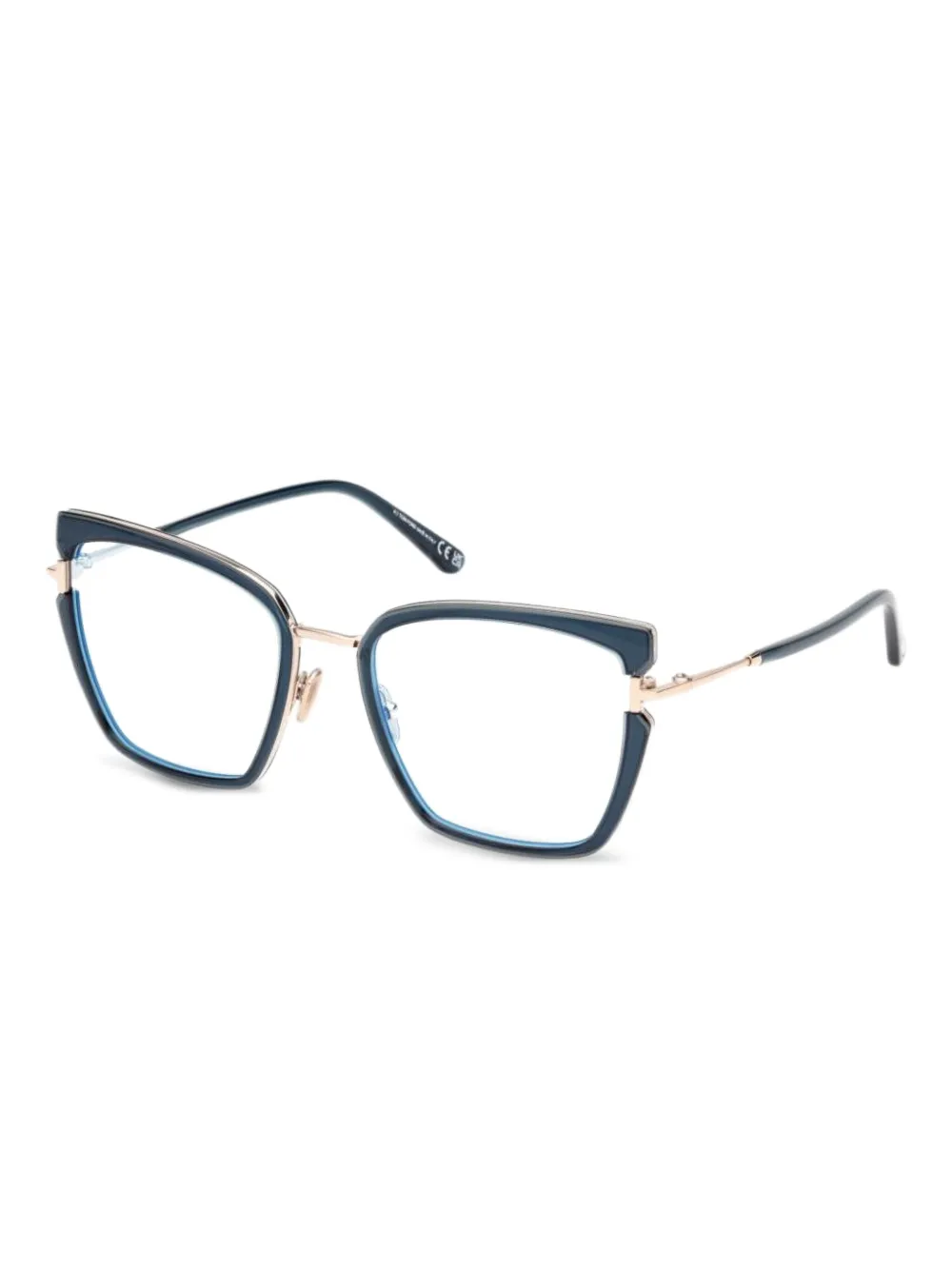 

Очки в металлической оправе TOM FORD Eyewear, синий