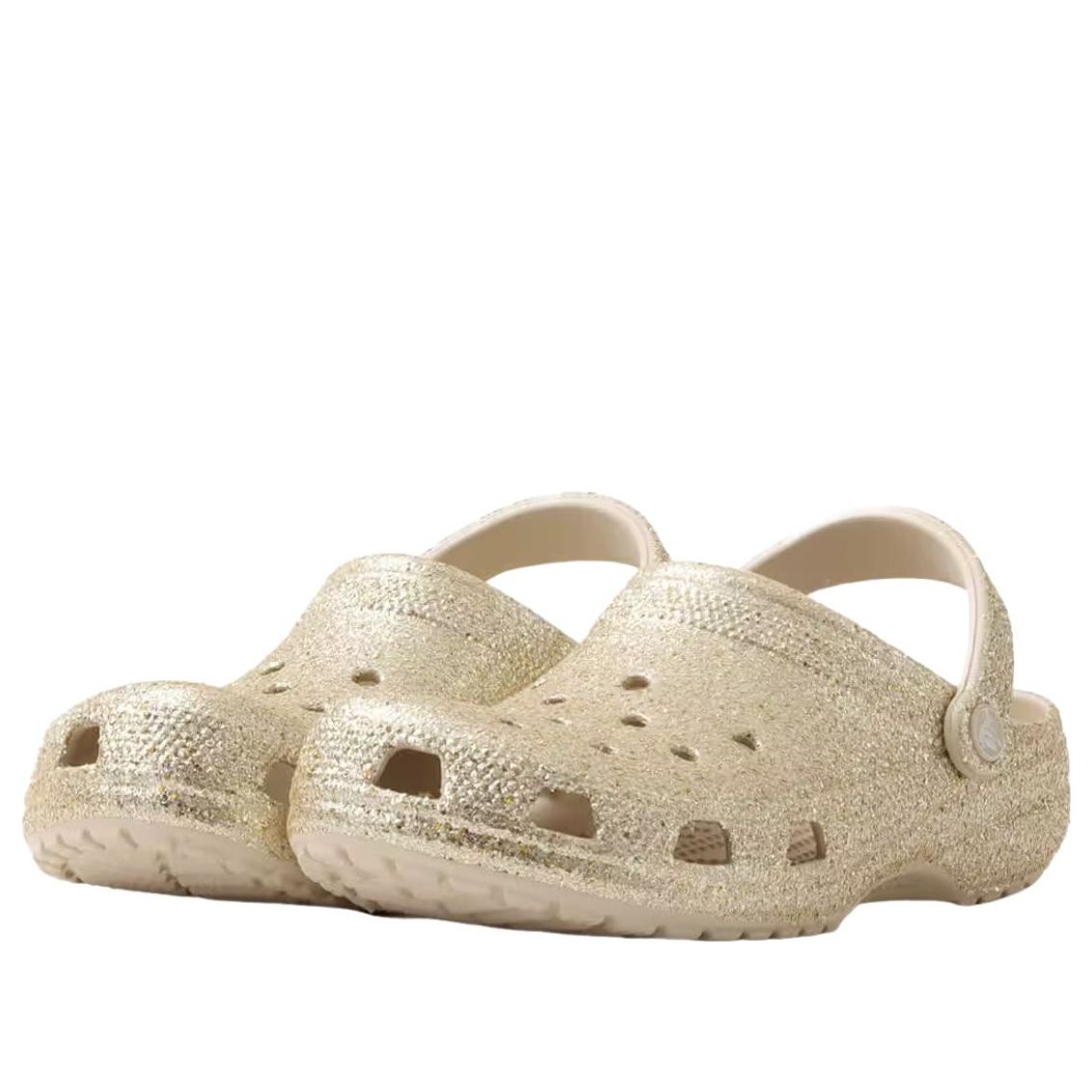Классические массивные сабо Crocs с блестками, цвет «Песчаник» — фото 3