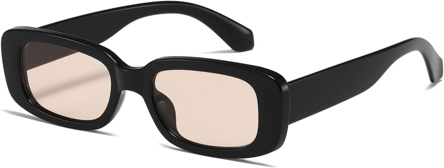 

Солнцезащитные очки Kimorn прямоугольной формы для женщин и мужчин, модные ретро-очки в стиле 90-х, защита от УФ-излучения UV 400, квадратная оправа, K1200, Black Frame Brown Lens