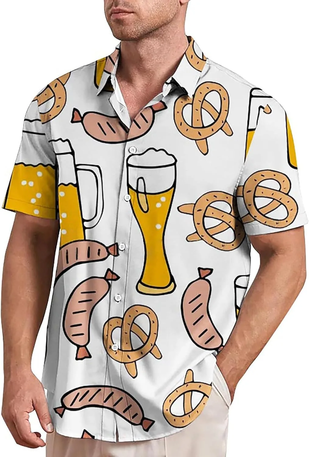 

Футболка с принтом Tradition Beer для мужчин, свободный крой, короткий рукав