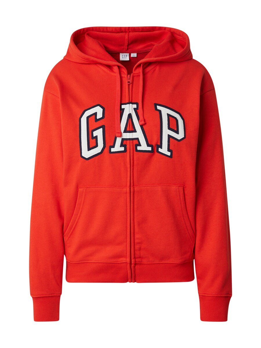 

Толстовка с капюшоном на молнии GAP HERITAGE, красный