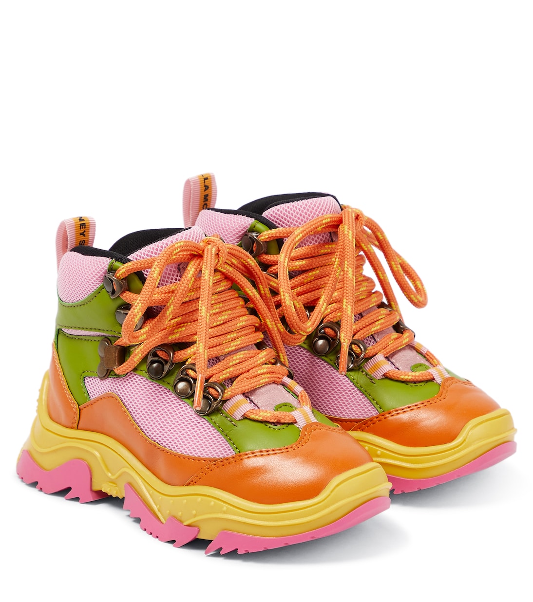 

Высокие кеды с цветными блоками Stella McCartney Kids, разноцветный