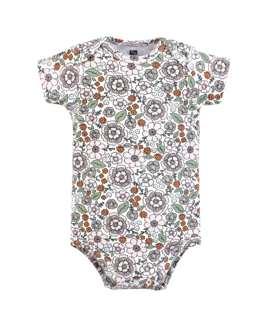 Комплект из 3 мягких хлопковых боди на каждый день Hudson Baby, Mamas Bestie Flower — фото 3