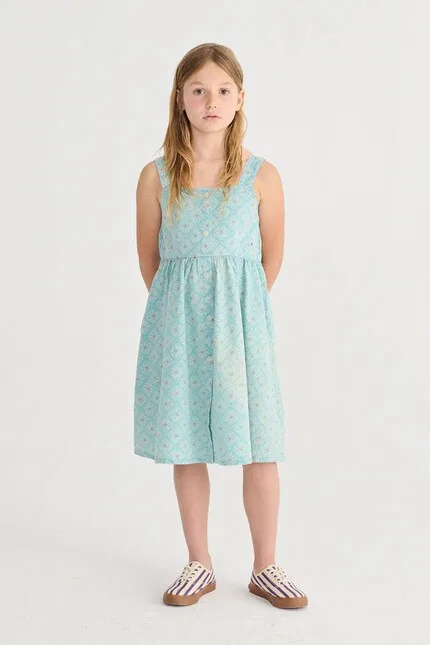 Платье хлопковое Daisy Mosaic Bobo Choses, синий