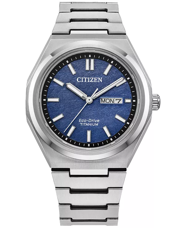 

Мужские часы Eco-Drive Zenshin с серебристым титановым браслетом, 39 мм Citizen, silver-tone
