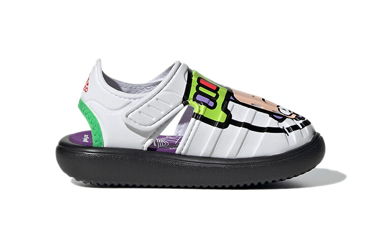 Кроссовки Disney X adidas PIXAR Toddler Shoes TD Low-top White/Black/Green — фото 2
