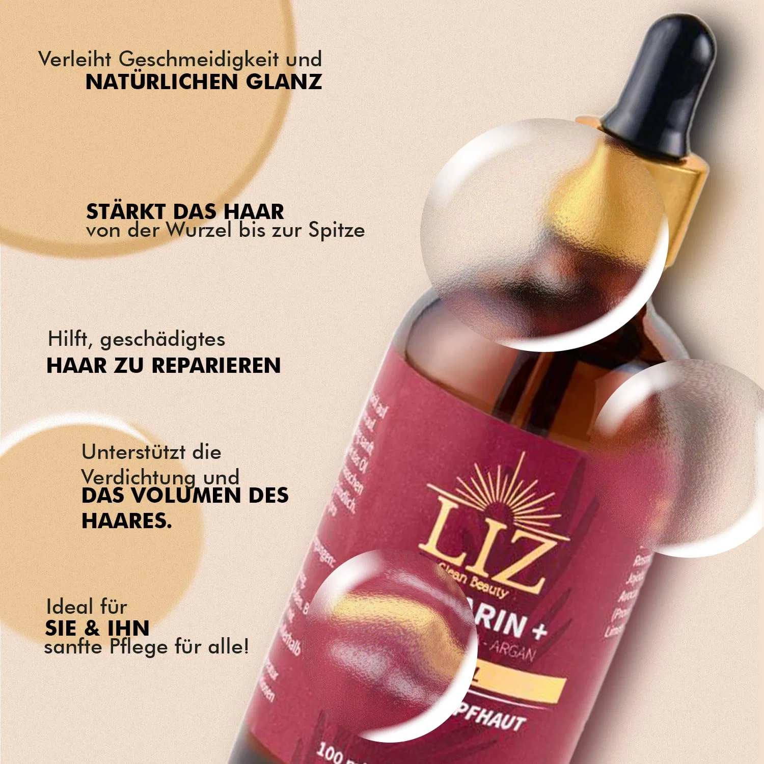 Натуральное розмариновое масло для волос 100 мл Liz Clean Beauty — фото 4