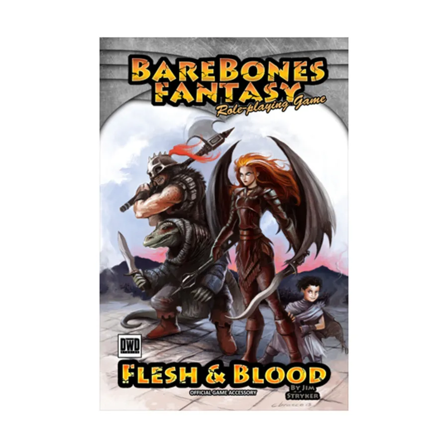 

Flesh & Blood, BareBones Fantasy Role Playing System, мягкая обложка