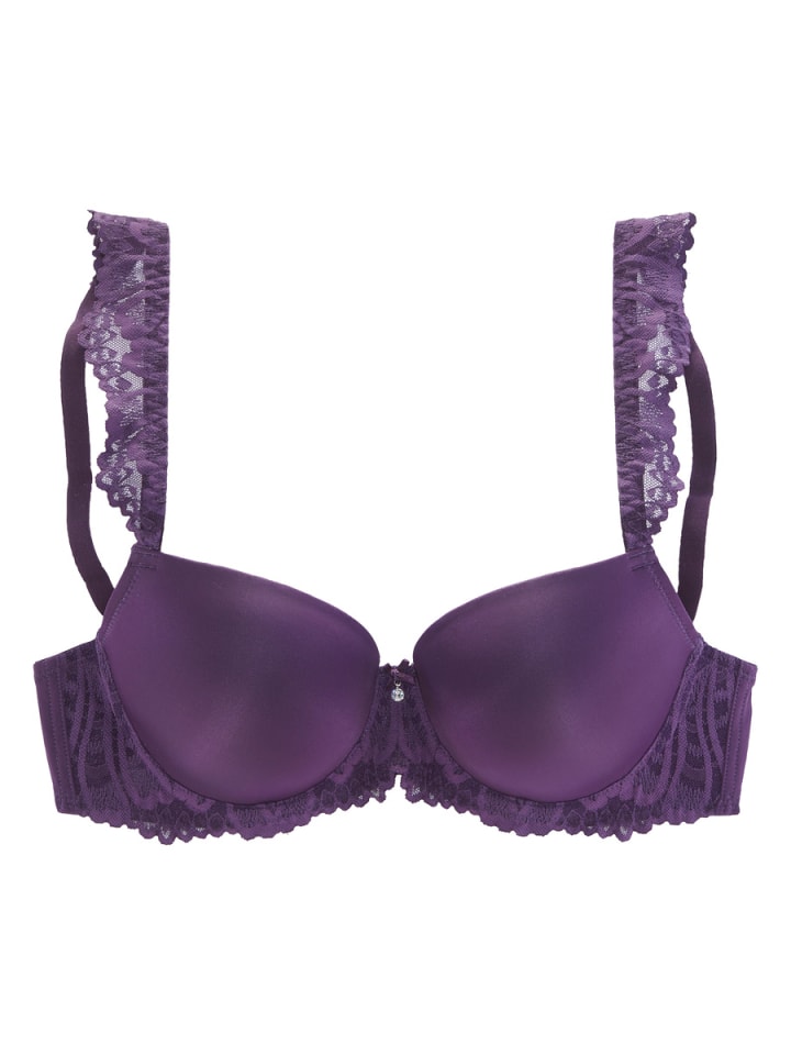 

Бюстгальтер с подушечками сливового цвета LASCANA