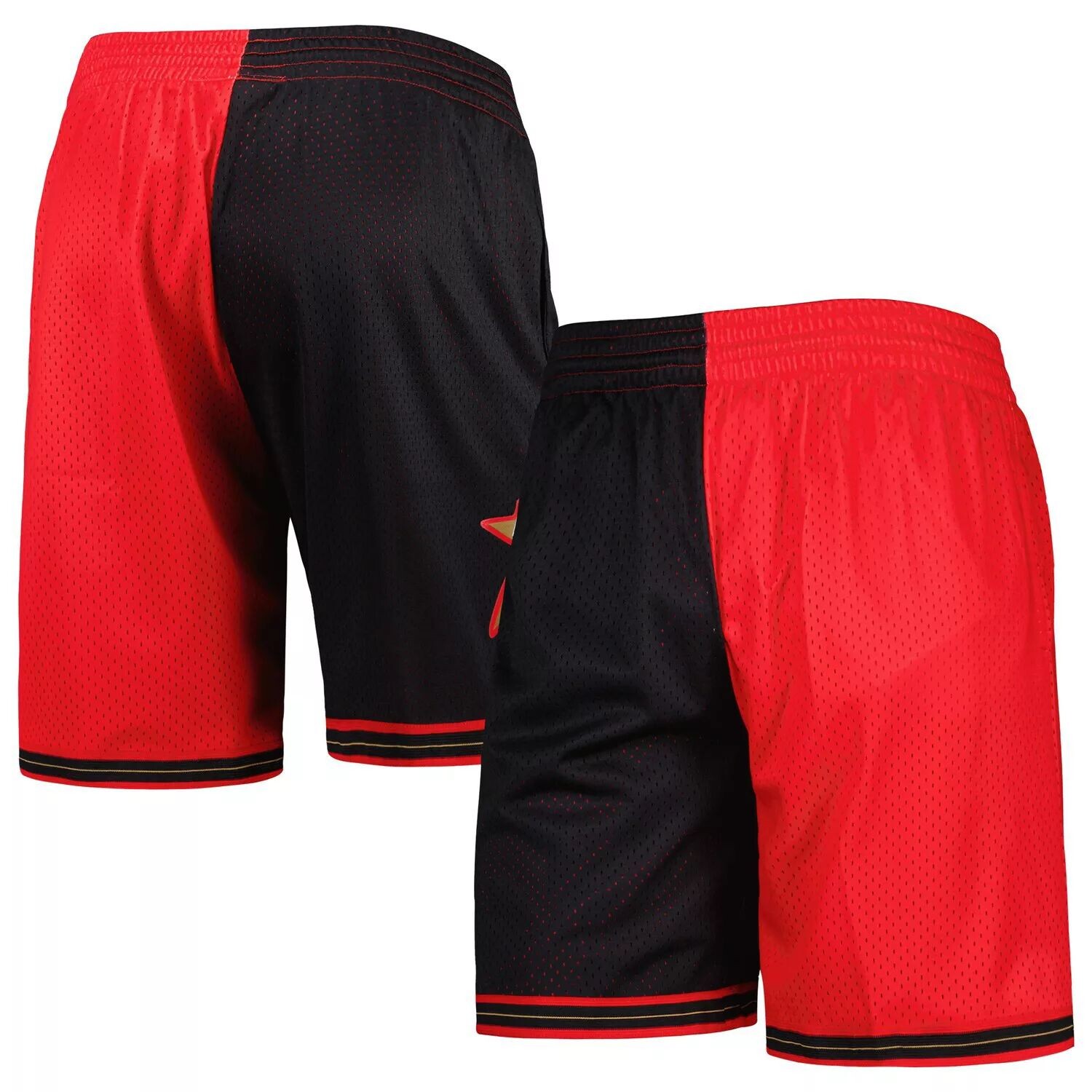 

Мужские шорты Mitchell & Ness Black/Red Philadelphia 76ers Hardwood Classics 2000 с разрезом Swingman